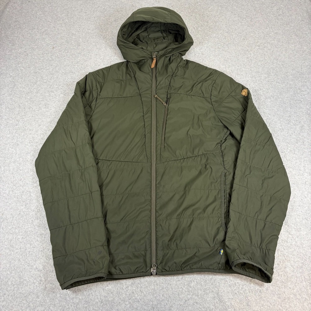 Fjallraven Keb Padded Hoodie Mens Medium Green Outdoors Casual Hooded
